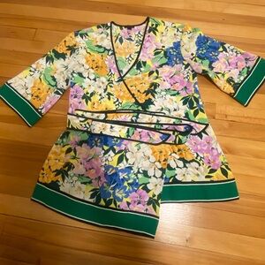 Flower Wrap Kimono Top